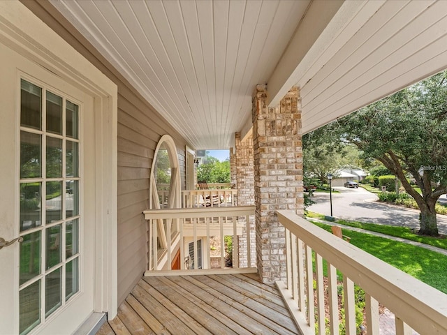 view of wooden deck