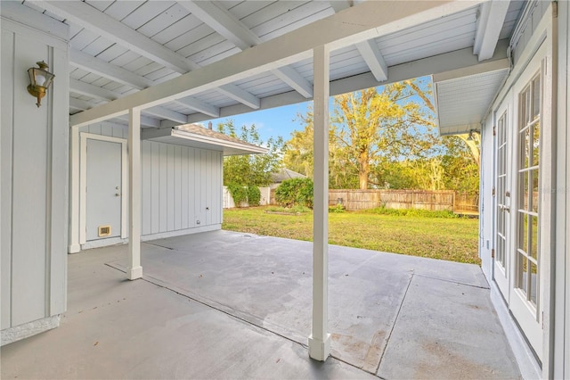 view of patio / terrace with fence