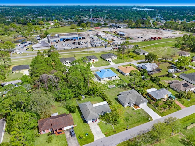 drone / aerial view with a residential view