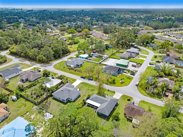 bird's eye view with a residential view