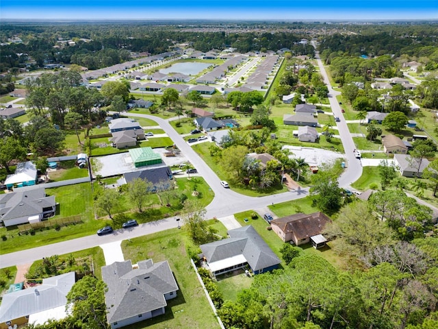 drone / aerial view with a residential view