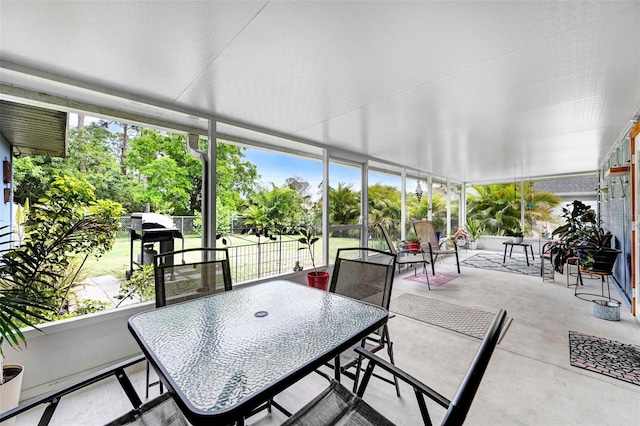 view of sunroom