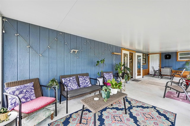 view of patio featuring an outdoor living space