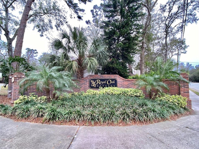 view of community sign