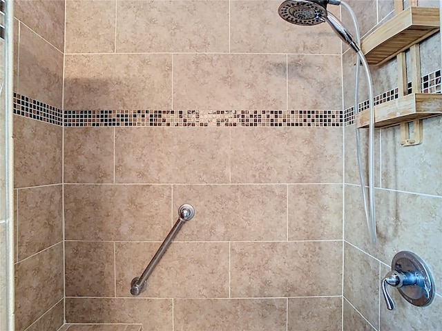 details with tiled shower