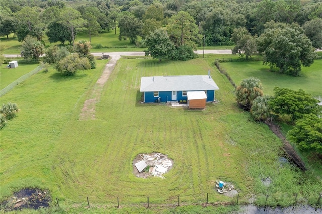 drone / aerial view featuring a rural view