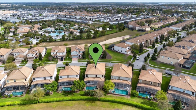 birds eye view of property featuring a residential view