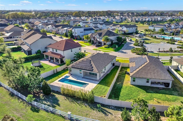 aerial view featuring a residential view