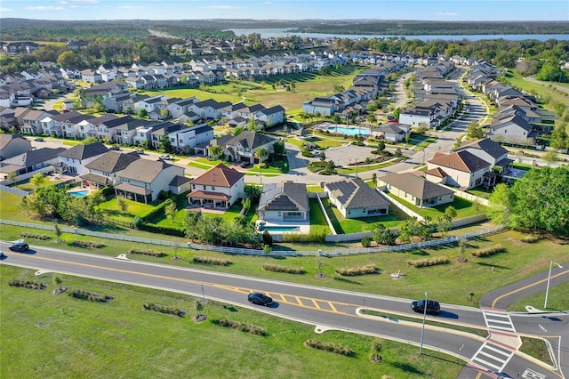 bird's eye view with a residential view