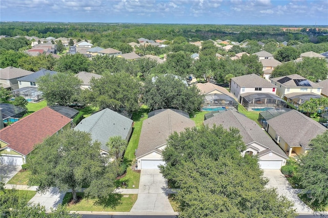 aerial view featuring a residential view