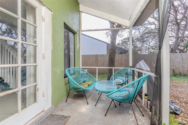 view of sunroom