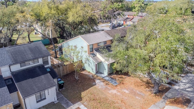 bird's eye view with a residential view