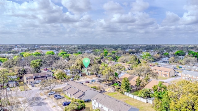 drone / aerial view with a residential view