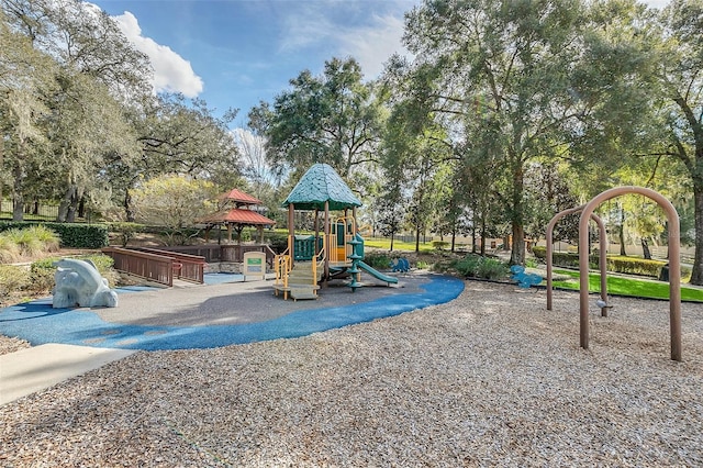 community playground featuring a gazebo