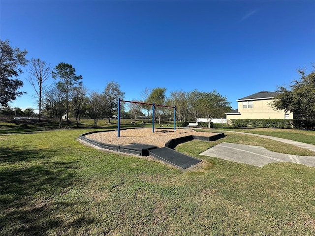 community play area featuring a yard