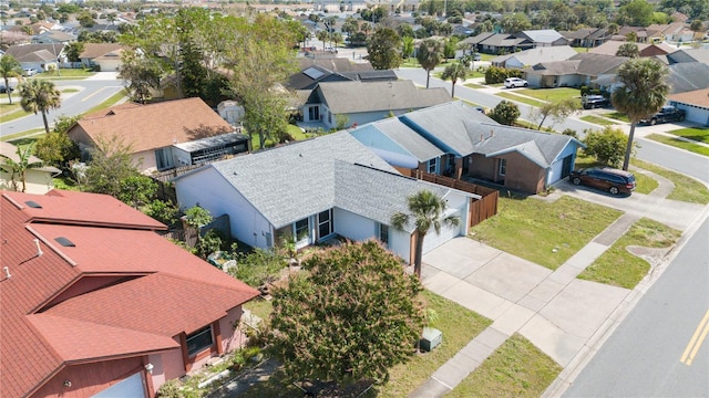 bird's eye view with a residential view