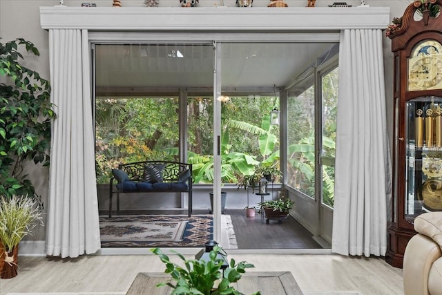 view of sunroom