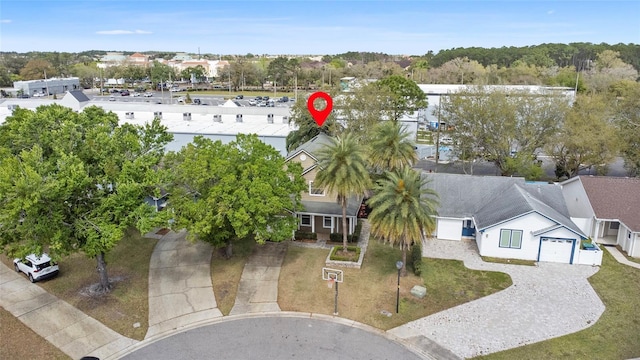 bird's eye view featuring a residential view