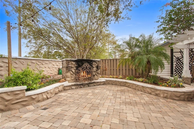 view of patio / terrace featuring a fenced backyard