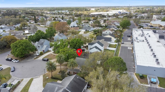 drone / aerial view with a residential view