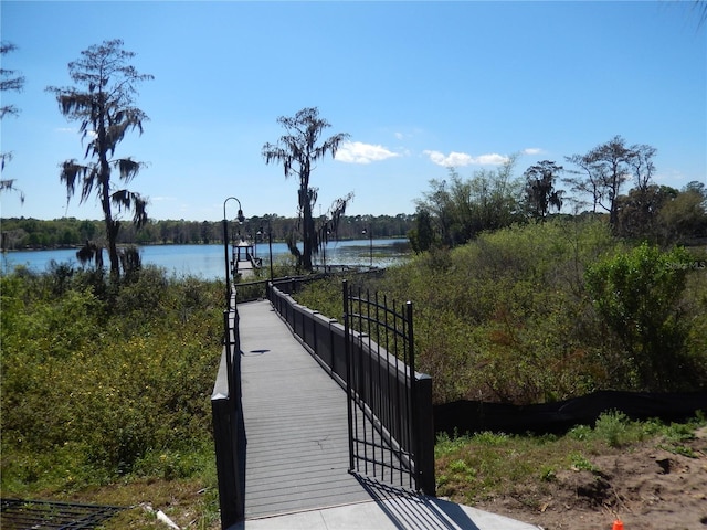 view of property's community featuring a water view