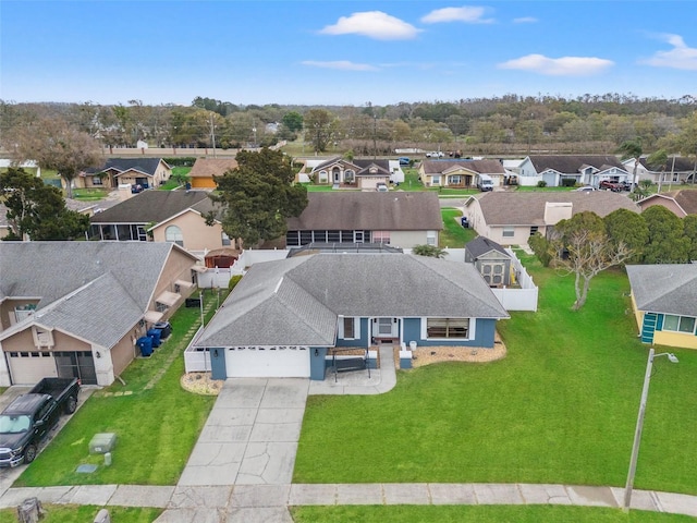 birds eye view of property featuring a residential view