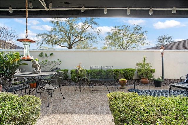 view of patio / terrace featuring outdoor dining space