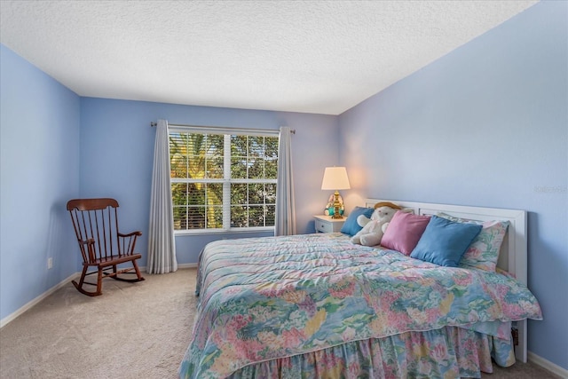 8606 Terrace Pines Ct, Orlando, FL 32836 - bedroom with a textured ceiling, carpet, and baseboards