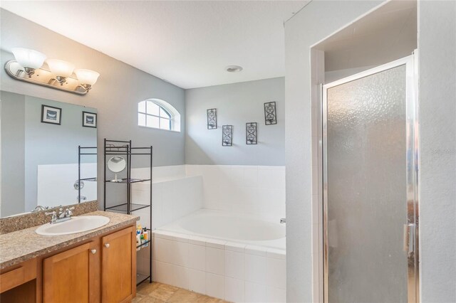 2851 Stonewood Cir, Lakeland, FL 33810 - full bath with a stall shower, vanity, and a bath