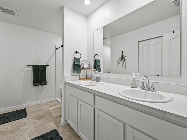 2925 SW 172nd Lane Rd, Ocala, FL 34473 - full bathroom featuring visible vents, walk in shower, and a sink