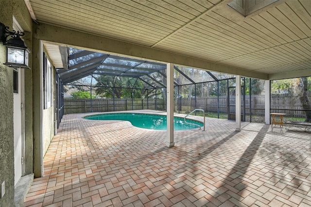 101 Ludlow Dr, Longwood, FL 32779 - view of pool with a lanai, a fenced in pool, a patio, and a fenced backyard