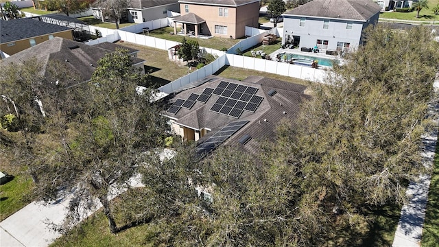 bird's eye view featuring a residential view