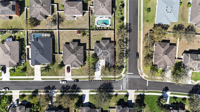 drone / aerial view with a residential view