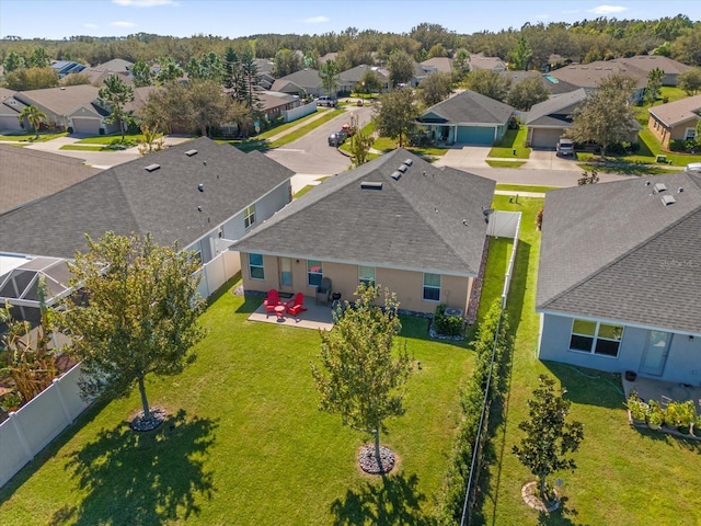 drone / aerial view with a residential view