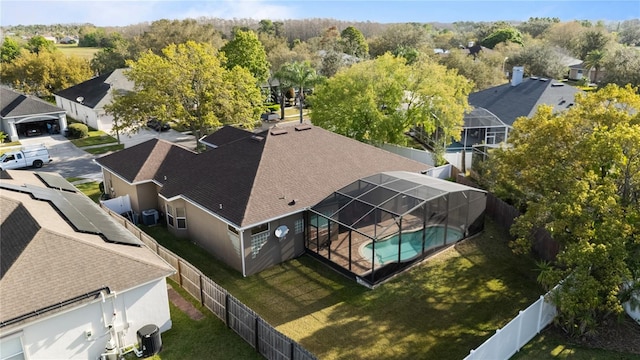 drone / aerial view featuring a residential view