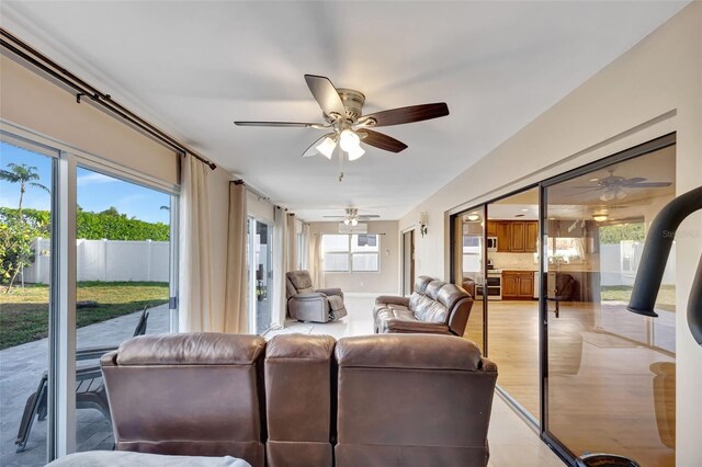 2502 SW 23rd Cranbrook Dr, Boynton Beach, FL 33436 - living area with ceiling fan