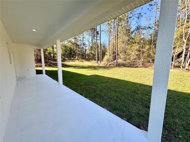 view of yard with a patio