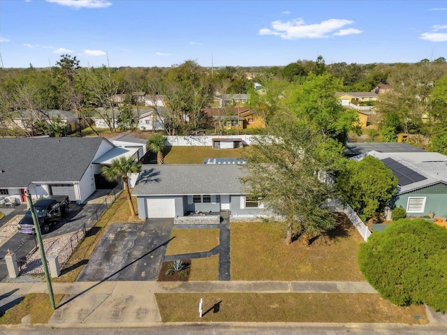 birds eye view of property featuring a residential view