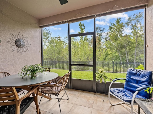 view of sunroom