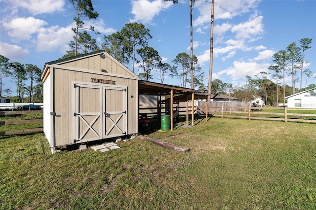 view of outbuilding with an outdoor structure