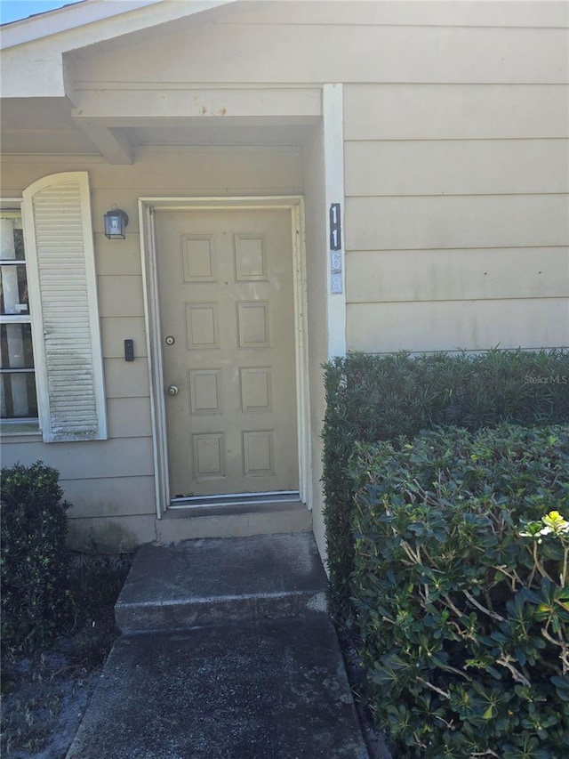 view of doorway to property