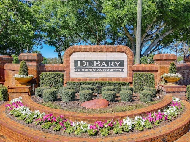 view of community sign