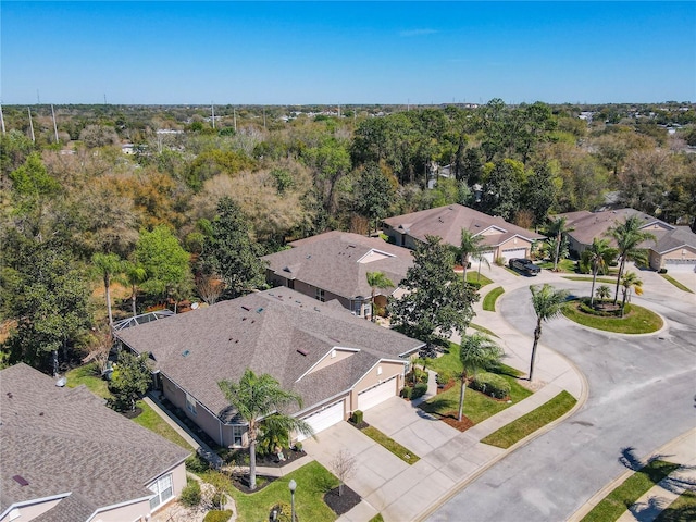 bird's eye view with a residential view