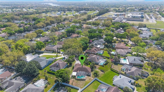 bird's eye view featuring a residential view