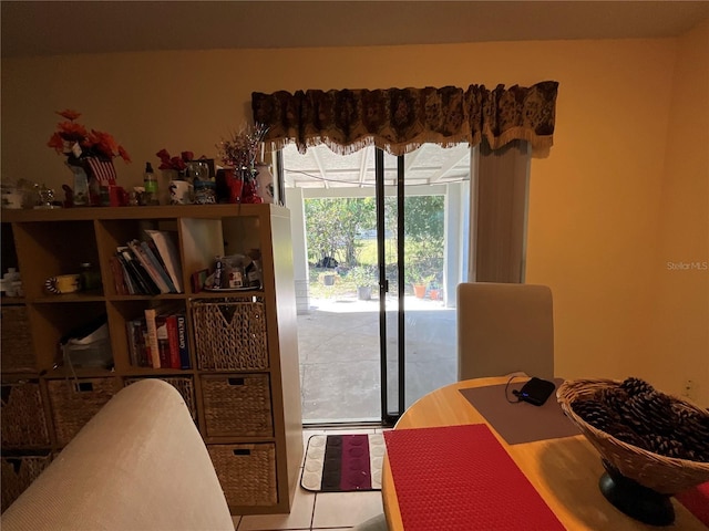 view of dining area