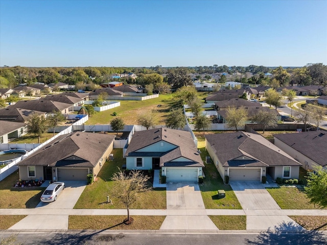 bird's eye view featuring a residential view