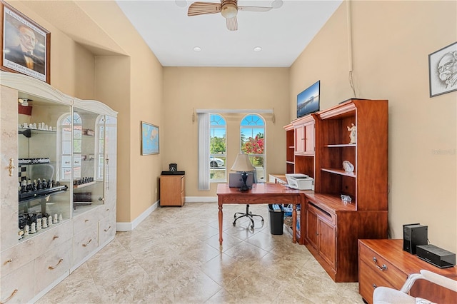 6005 Bancroft Blvd, Orlando, FL 32833 - office space featuring ceiling fan and light tile patterned flooring