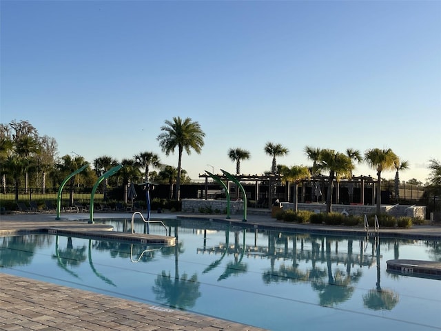 pool with fence