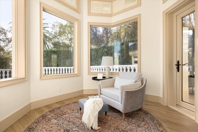 sunroom with plenty of natural light