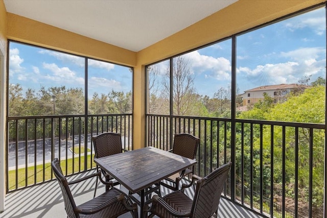 view of sunroom